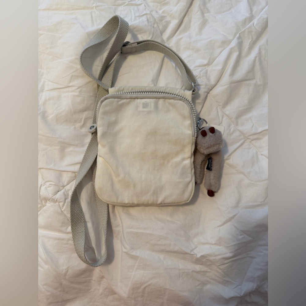 Kipling White  Nylon Crossbody Bag Adjustable Strap - Picture 2 of 8